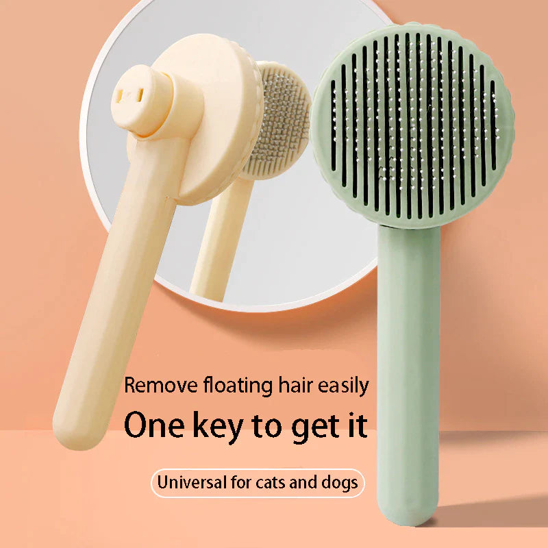 Self-Cleaning Pet Grooming Brush
